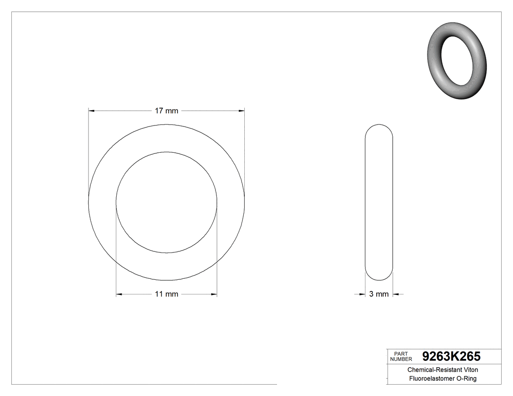 Technical drawing - 9263K265
